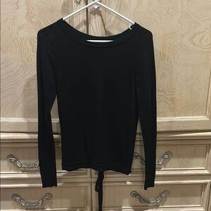 Lululemon Athletica Black Fitted Long Sleeve Blouse